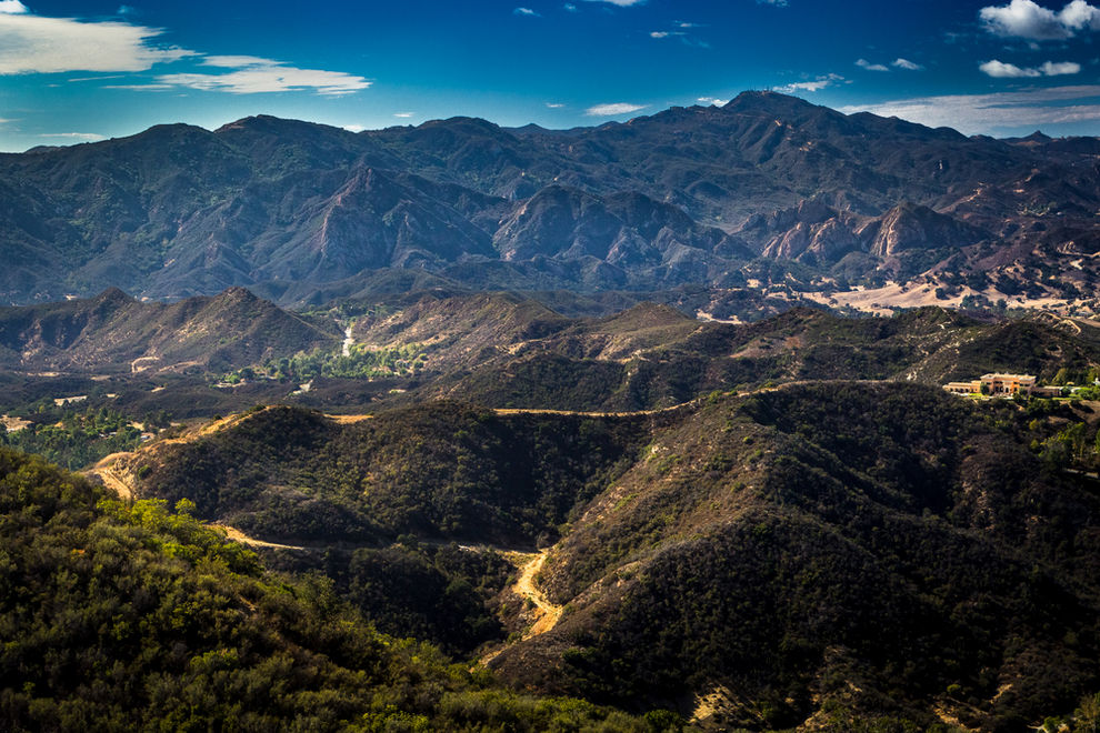 Aerial View of Calabasas and Santa Monica Mountains