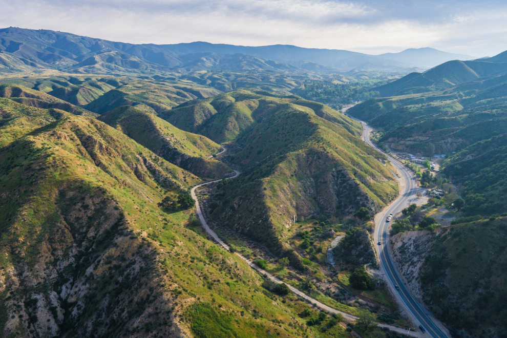 Aerial View of Canyon Country CA