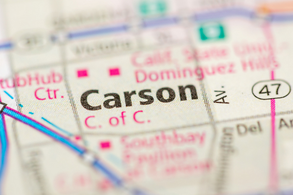 Aerial View of Carson CA