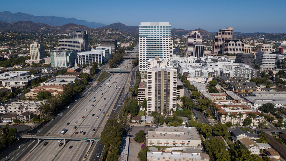 Aerial View of Downtown Glendale CA