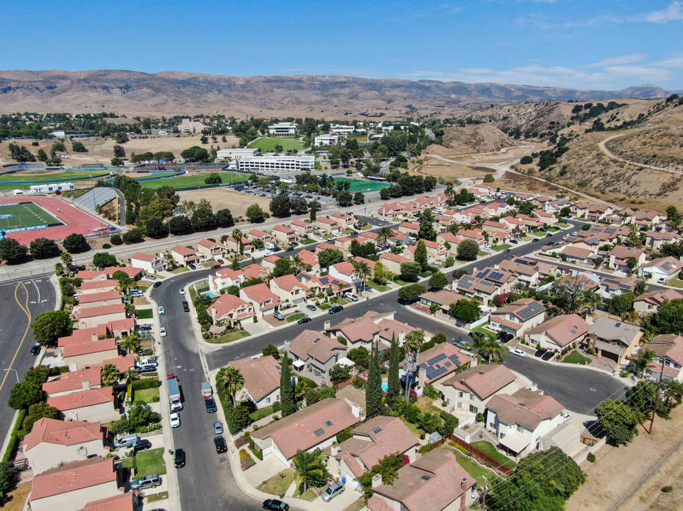 Aerial View of Moorpark CA
