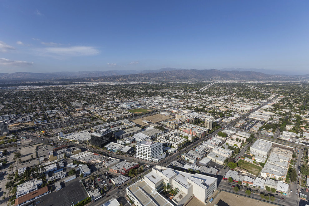 Aerial View of North Hollywood