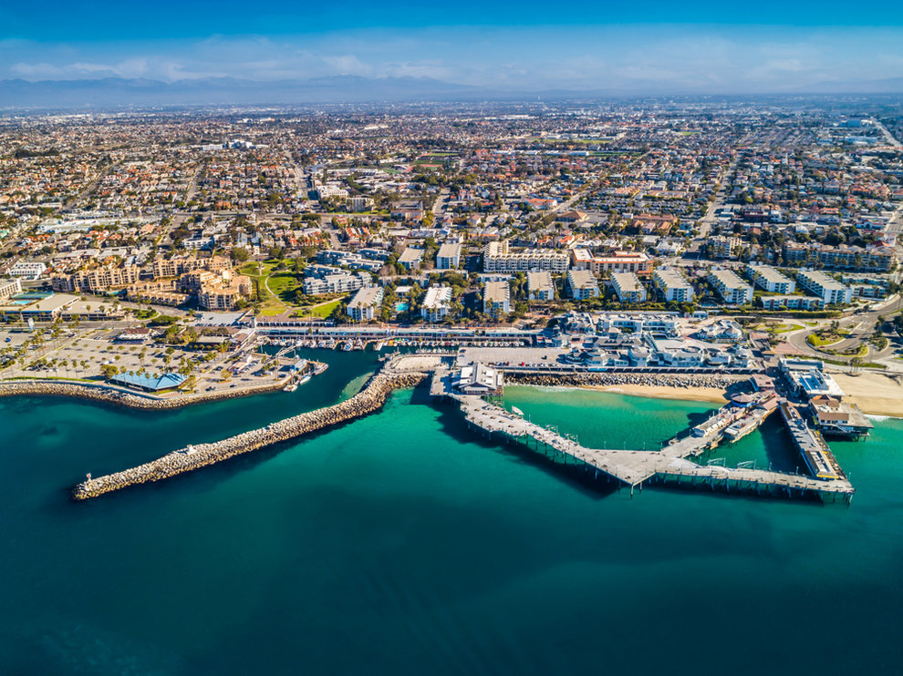 Aerial View of Pier in Redondo Beach CA