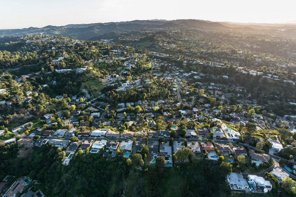 Aerial View of West Hollywood CA