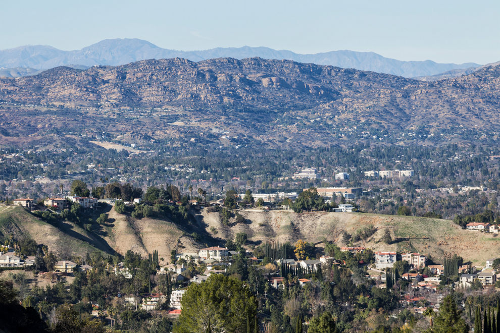 Aerial View of Woodland Hills CA