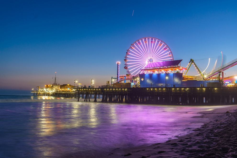 Santa Monica Pier at Night