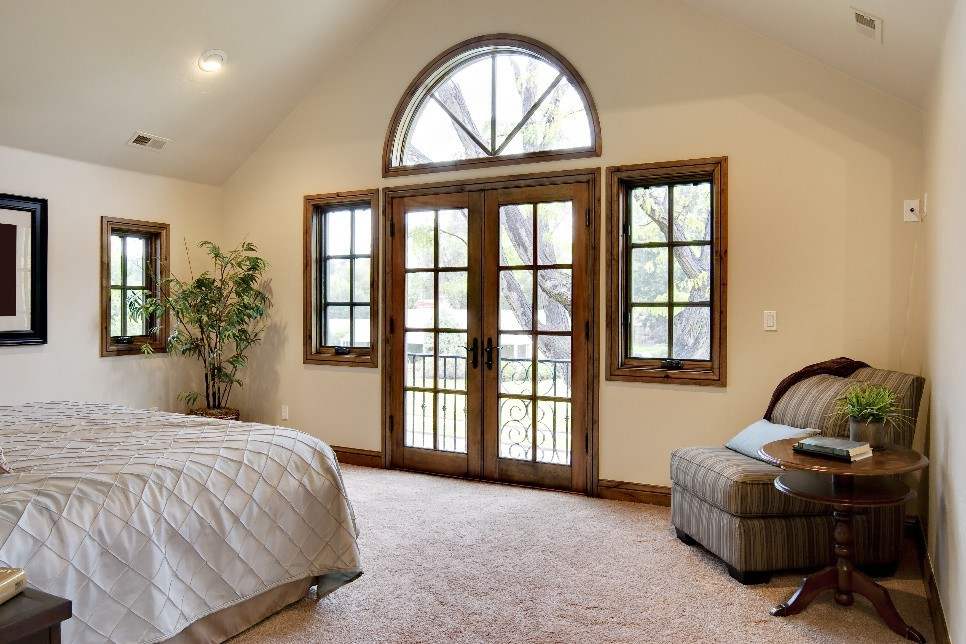 french doors in bedroom