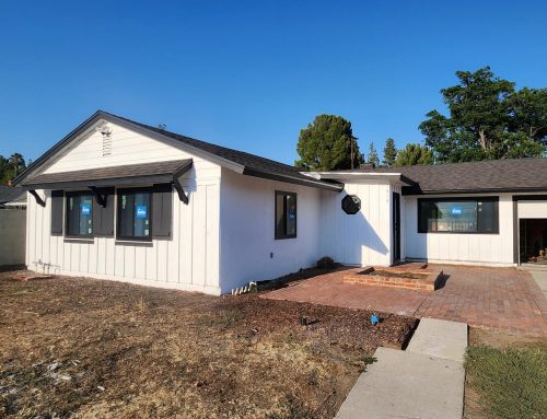 Anlin Black Exterior, White Interior Window Installation in West Hills, CA