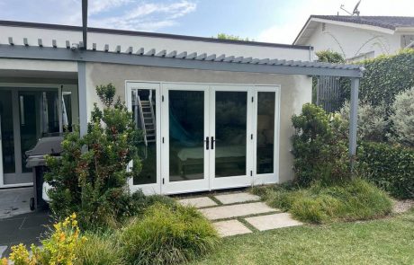 Three Fiberglass French Door Installation in Malibu, CA