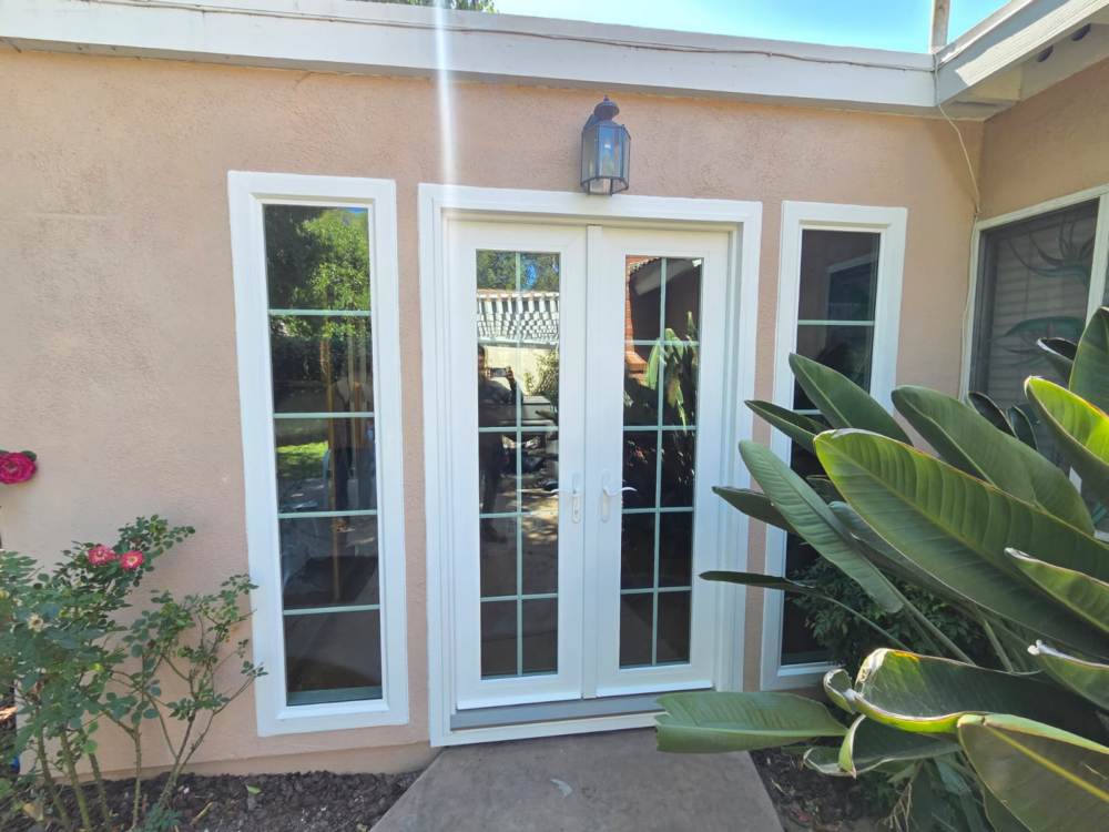 White Anlin French Doors Installed in Santa Clarita, CA